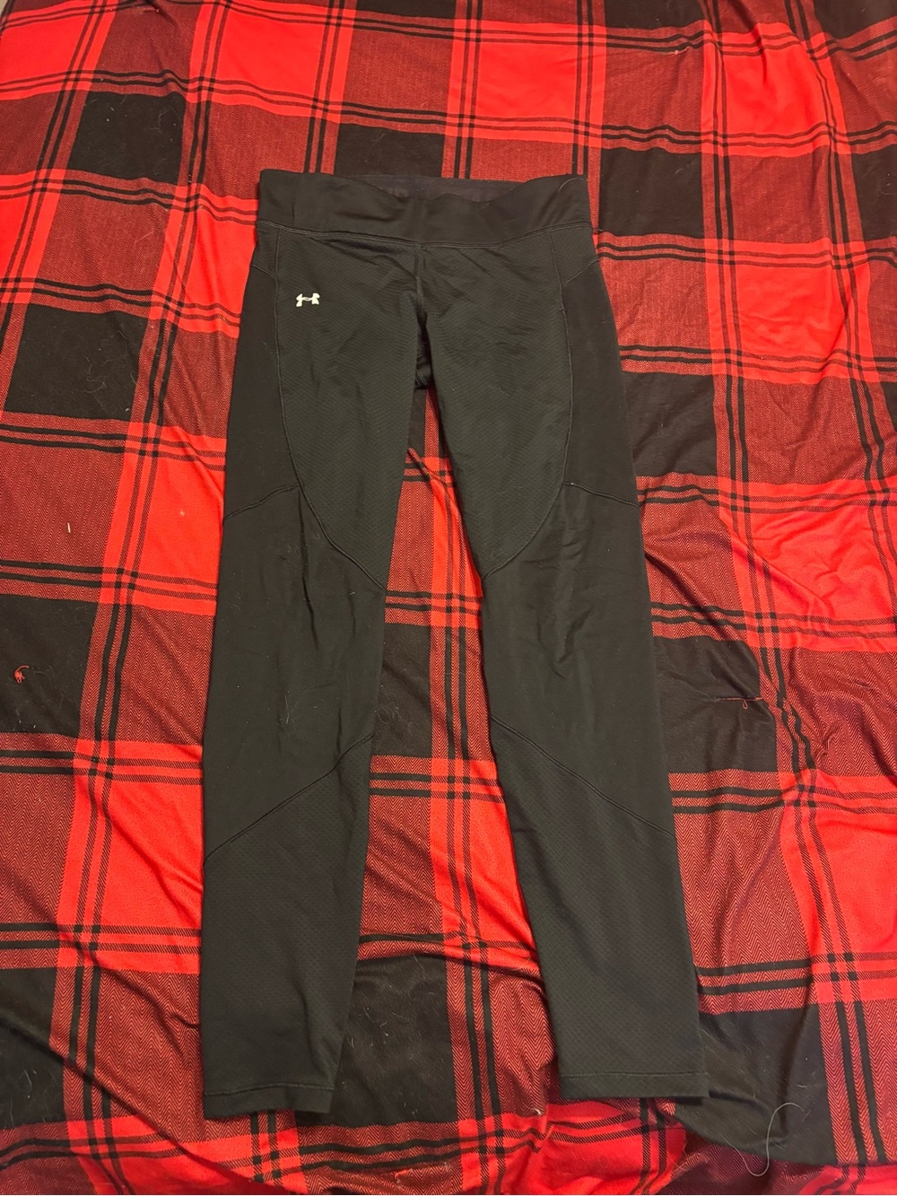 Under Armour Black Textured Performance Leggings